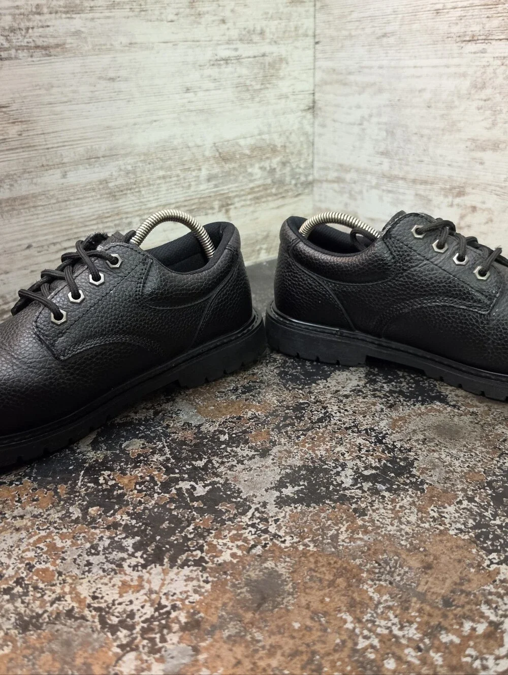 Skechers Cottonwood Jaken Slip Resistant Oxford Shoes Sz 9 77509BJ BLK